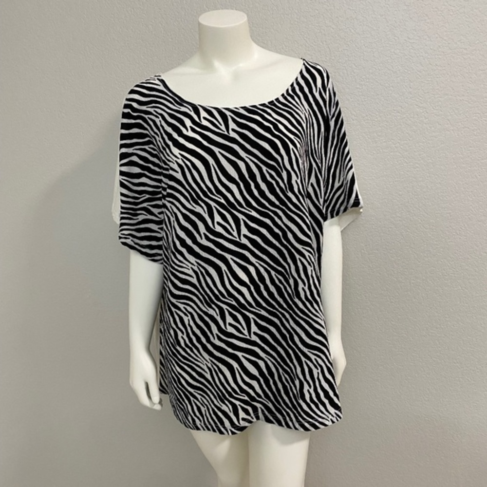 New Direction Zebra Plus Top - Picture 1 of 7